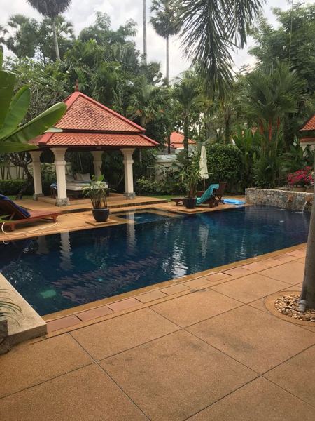 Before: the pool and garden pavilion